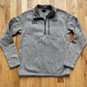 Men's Patagonia Stonewash Heather Gray 1/4 Zip Up Better Sweater Fleece Jacket S